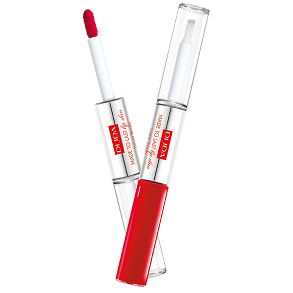 PUPA Milano Dlouhotrvající tekutá rtěnka Made To Last Lip Duo (Liquid Lip Colour) 2 x 4 ml 006 Fire Red