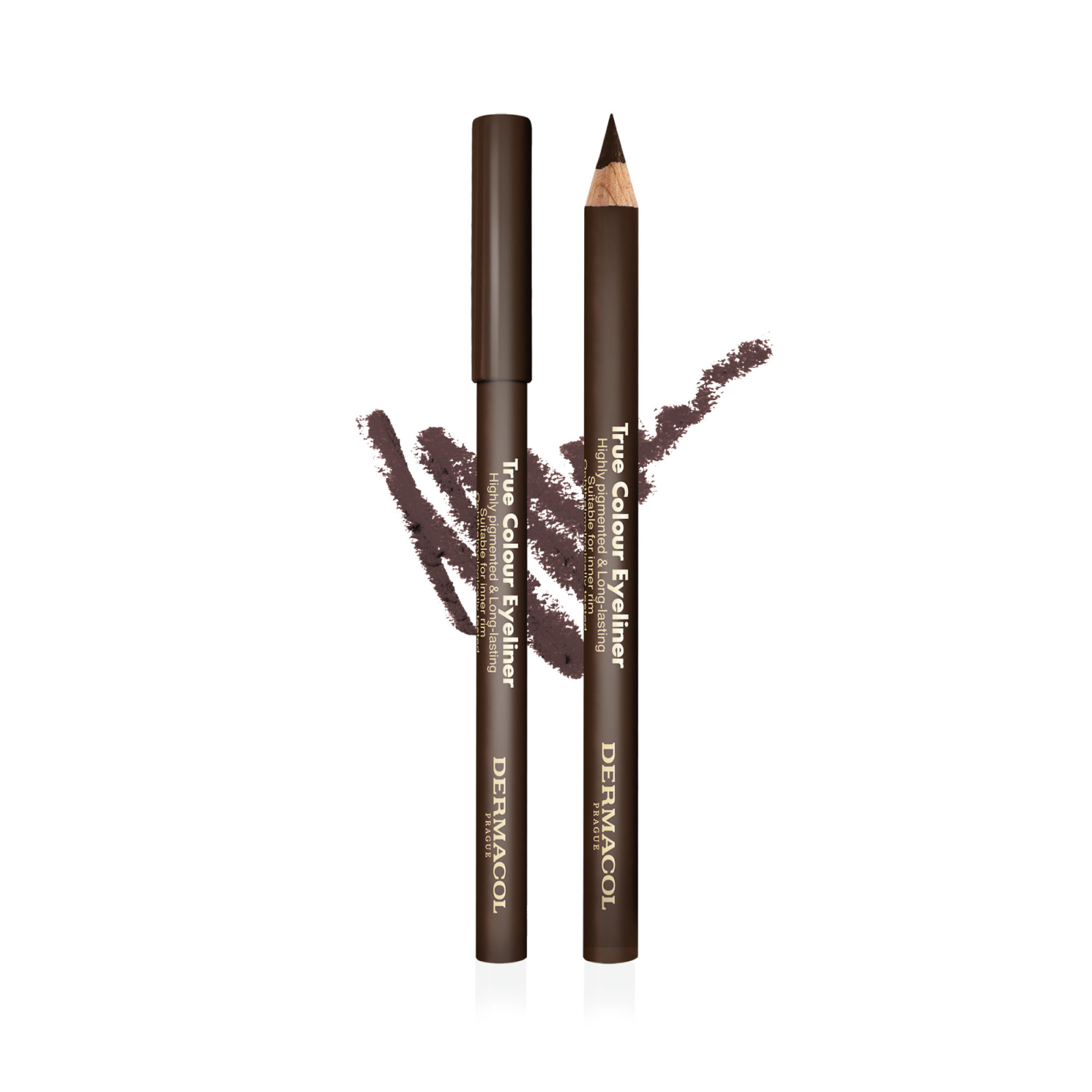 Dermacol Drevená ceruzka na oči (True Colour Eyeliner) 4 g 2 Brown