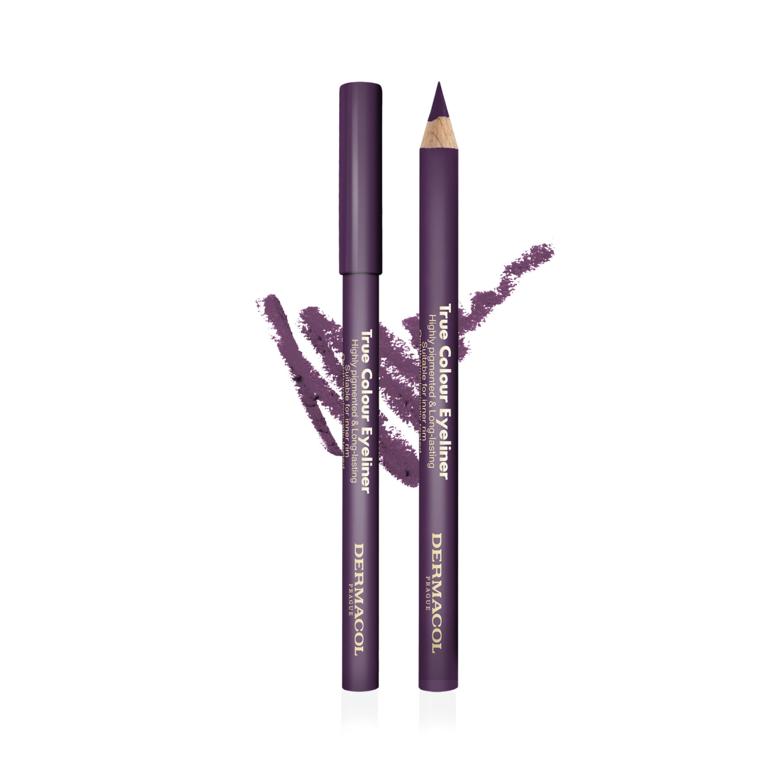 Dermacol Drevená ceruzka na oči (True Colour Eyeliner) 4 g 4 Burgundy
