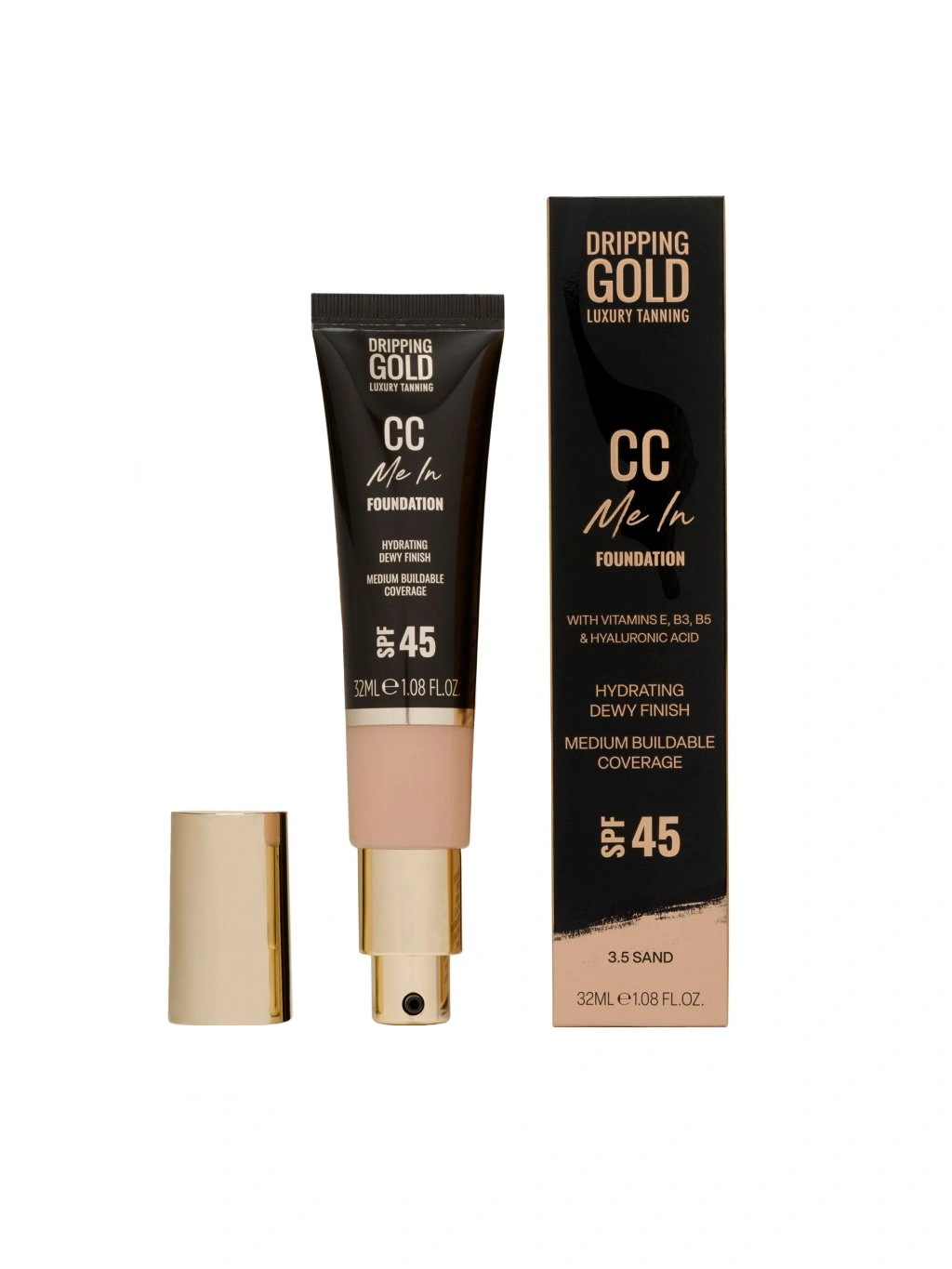 Dripping Gold Lehký hydratační make-up a CC krém SPF 45 Me In (CC Foundation) 32 ml 3.5 Sand