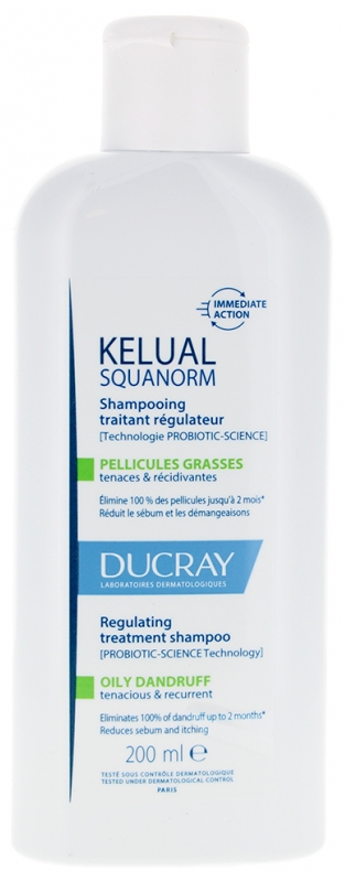 Ducray Šampon pro péči o mastné lupy Kelual Squanorm (Regulating Treatment Shampoo) 200 ml