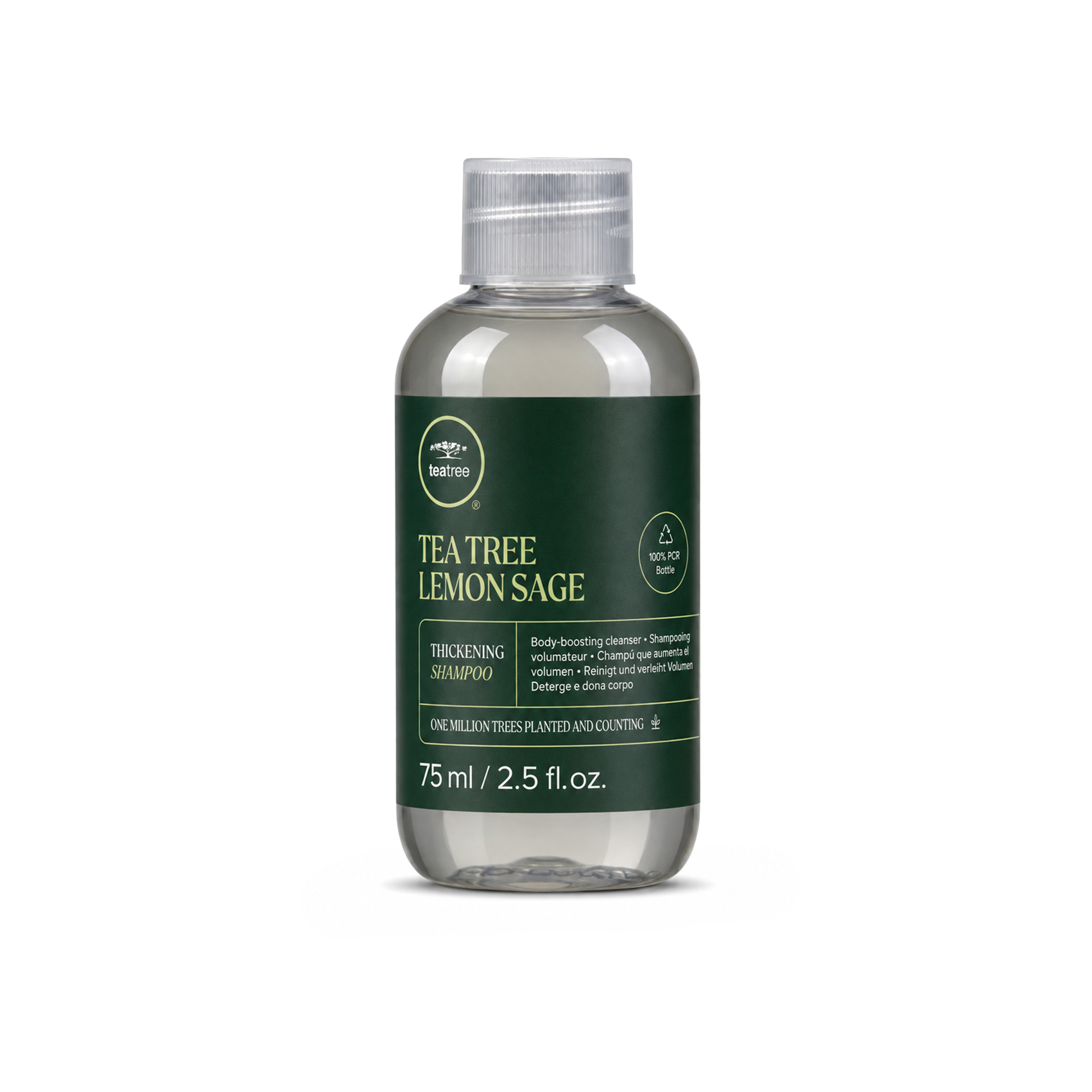 Energizující šampon pro slabé vlasy Tea Tree (Lemon Sage Thickening Shampoo) 75 ml