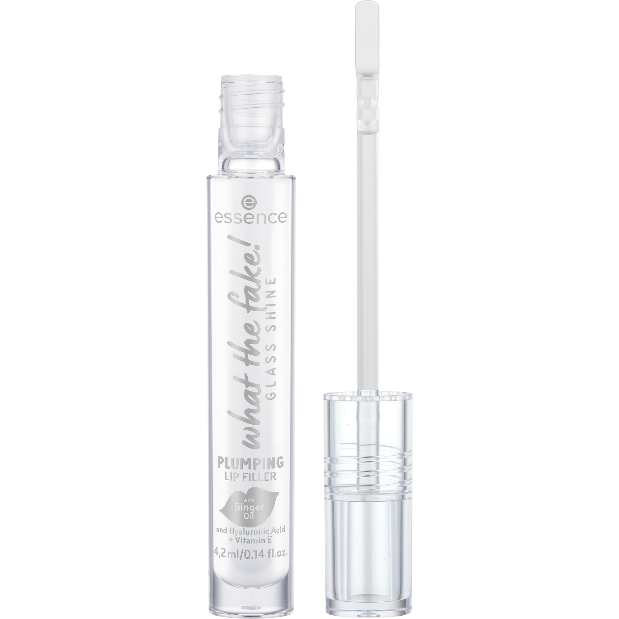 essence Lesk na pery What The Fake! Glass Shine (Plumping Lip Filler) 4,2 ml 01 Oh So Glassy