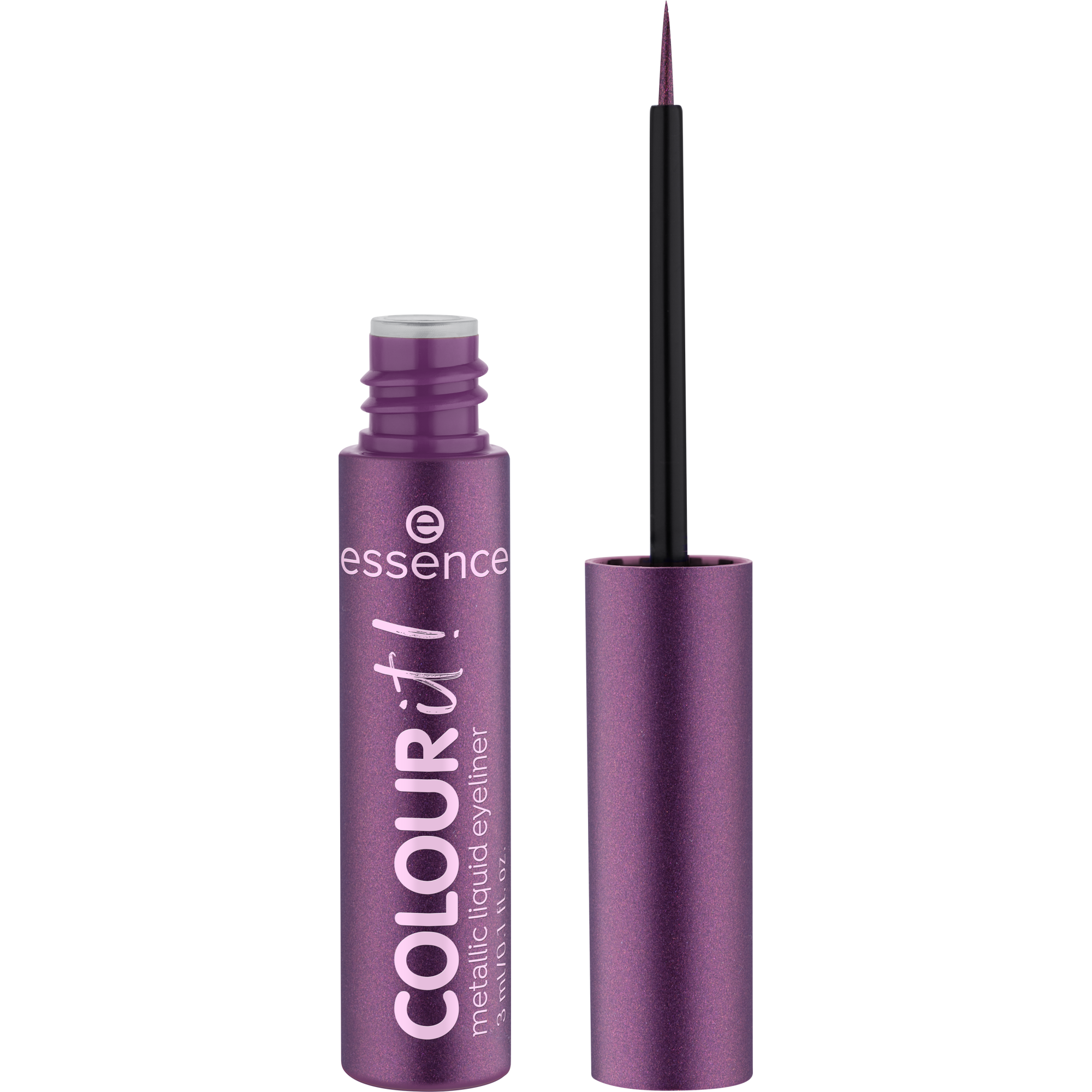 essence Metalické tekuté očné linky Colour It! (Metallic Liquid Eyeliner) 3 ml 02 Dark Cherry