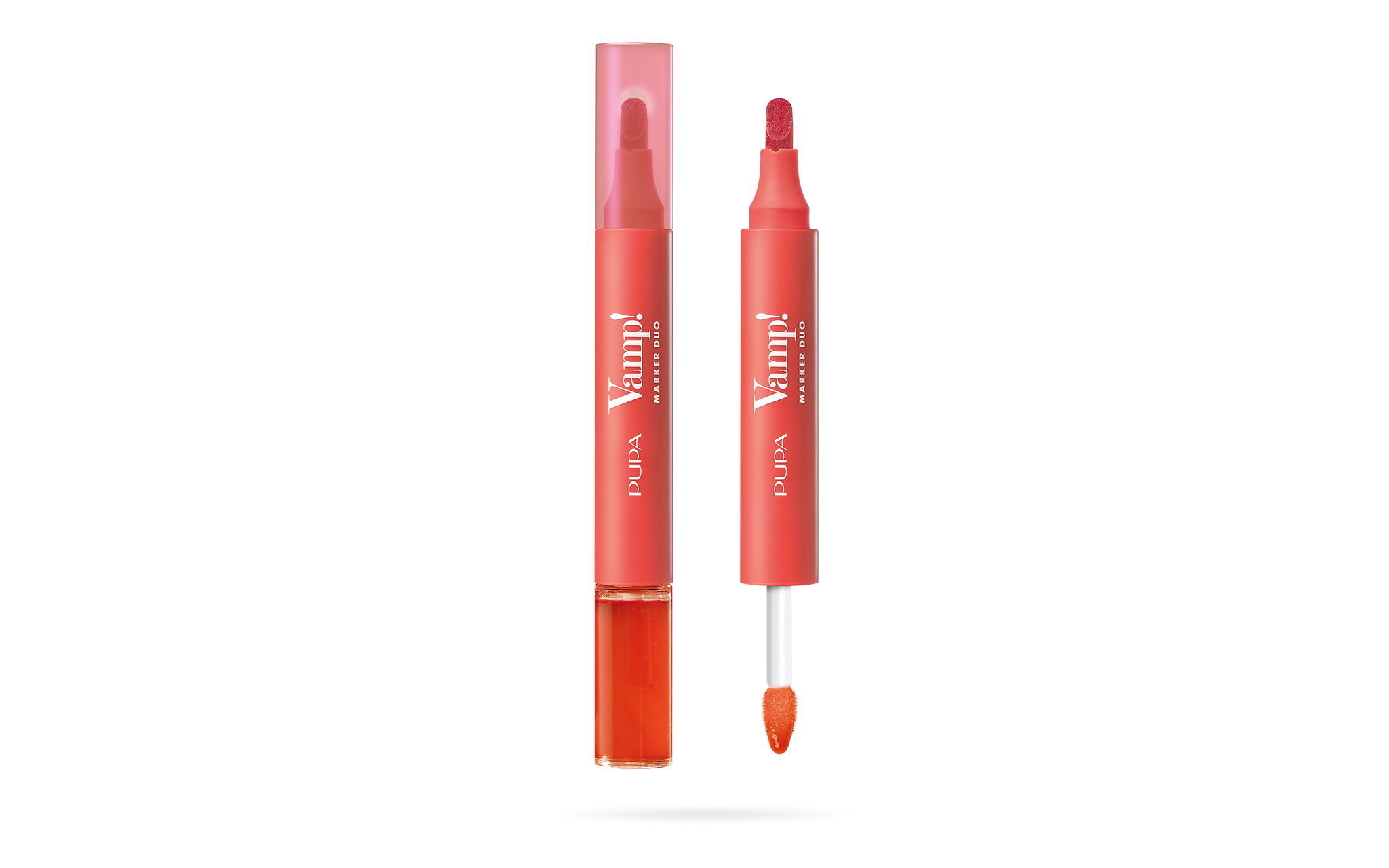 PUPA Milano Fix a olejový lesk na pery 2v1 Vamp! (Marker Duo) 4 ml 007 Red Potion