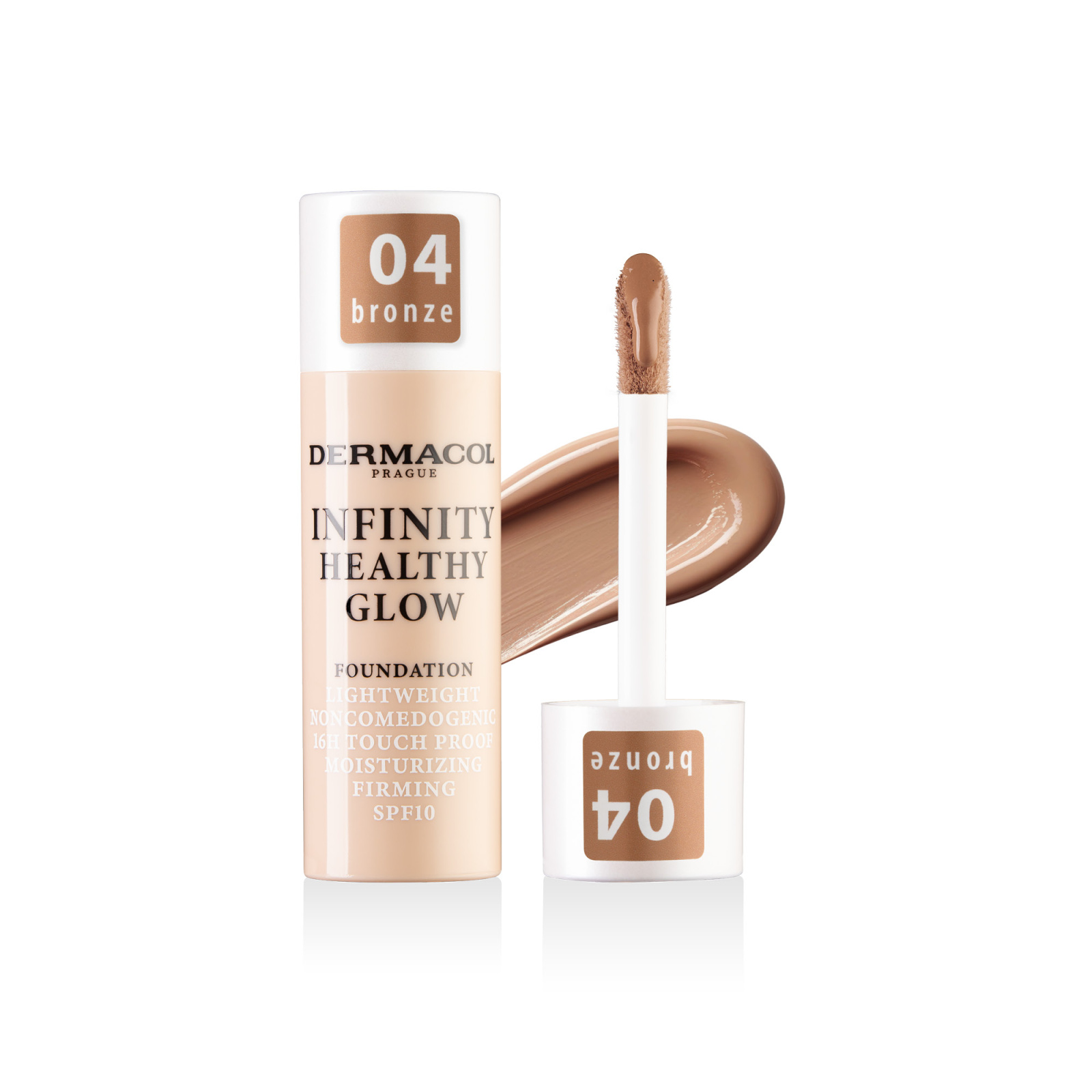Dermacol Ľahký rozjasňujúci make-up (Infinity Healthy Glow Foundation) 20 g 04 BRONZE