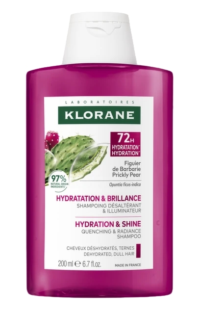 Klorane Šampon s opuncií 72H Hydration & Shine Quenching Shampoo 200 ml