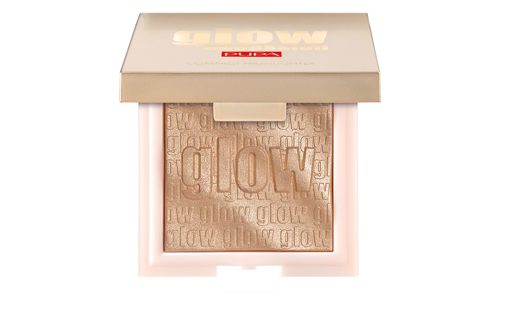 PUPA Milano Kompaktný rozjasňovač Glow Obsession (Compact Highlighter) 6 g 002 Rose Gold