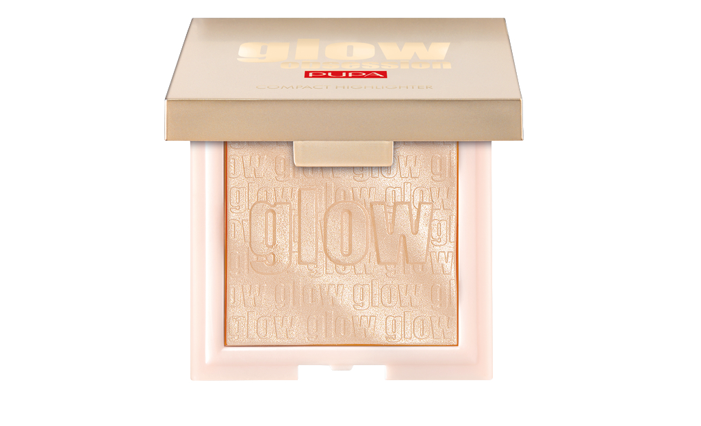 PUPA Milano Kompaktný rozjasňovač Glow Obsession (Compact Highlighter) 6 g 100 Light Gold