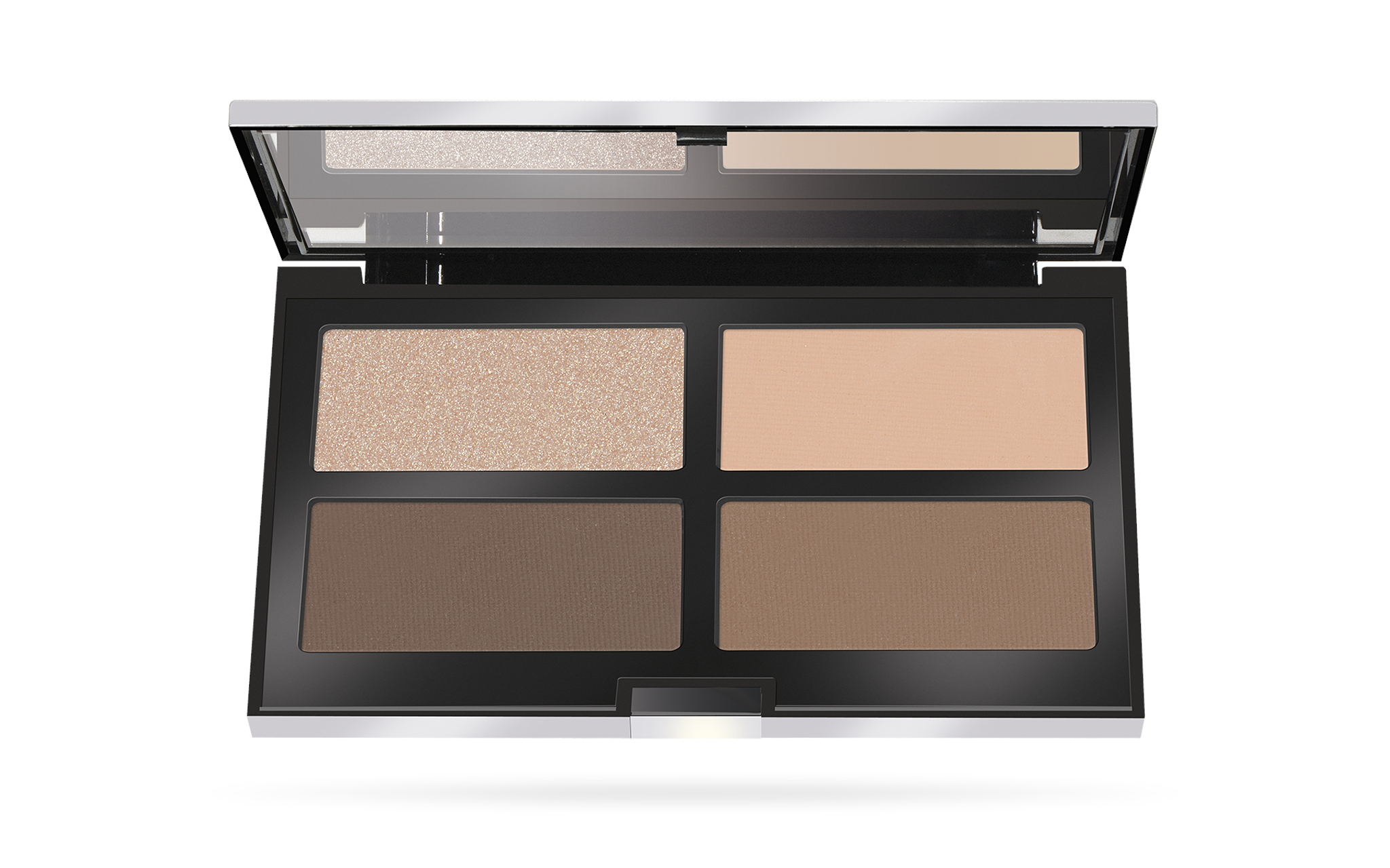 PUPA Milano Kontúrovacou a rozjasňujúce paletka strobing Ready 4 Selfie (Contouring & Strobing Powder Palette) 17,5 g 003 Dark Skin