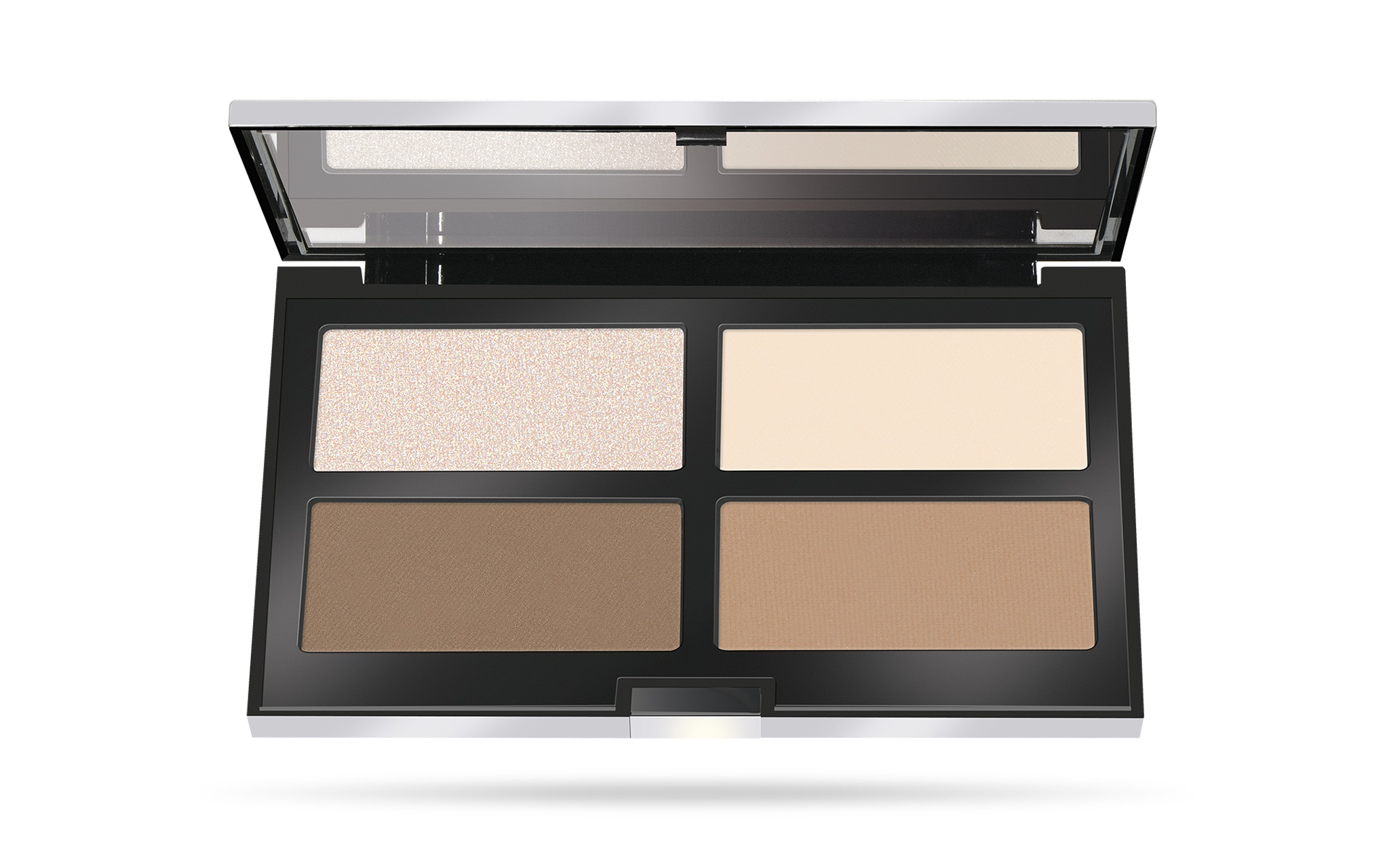 PUPA Milano Kontúrovacou a rozjasňujúce paletka strobing Ready 4 Selfie (Contouring & Strobing Powder Palette) 17,5 g 001 Light Skin