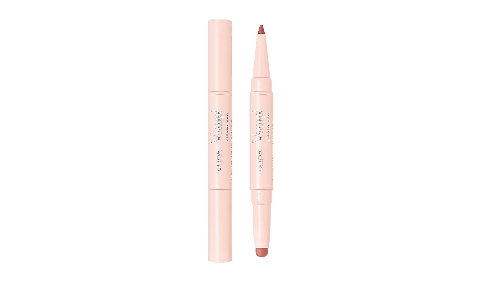 PUPA Milano Kontúrovacia ceruzka na pery & rúž Vamp! (Creamy Duo) 0,2 g + 0,8 g 007 Peach Nude