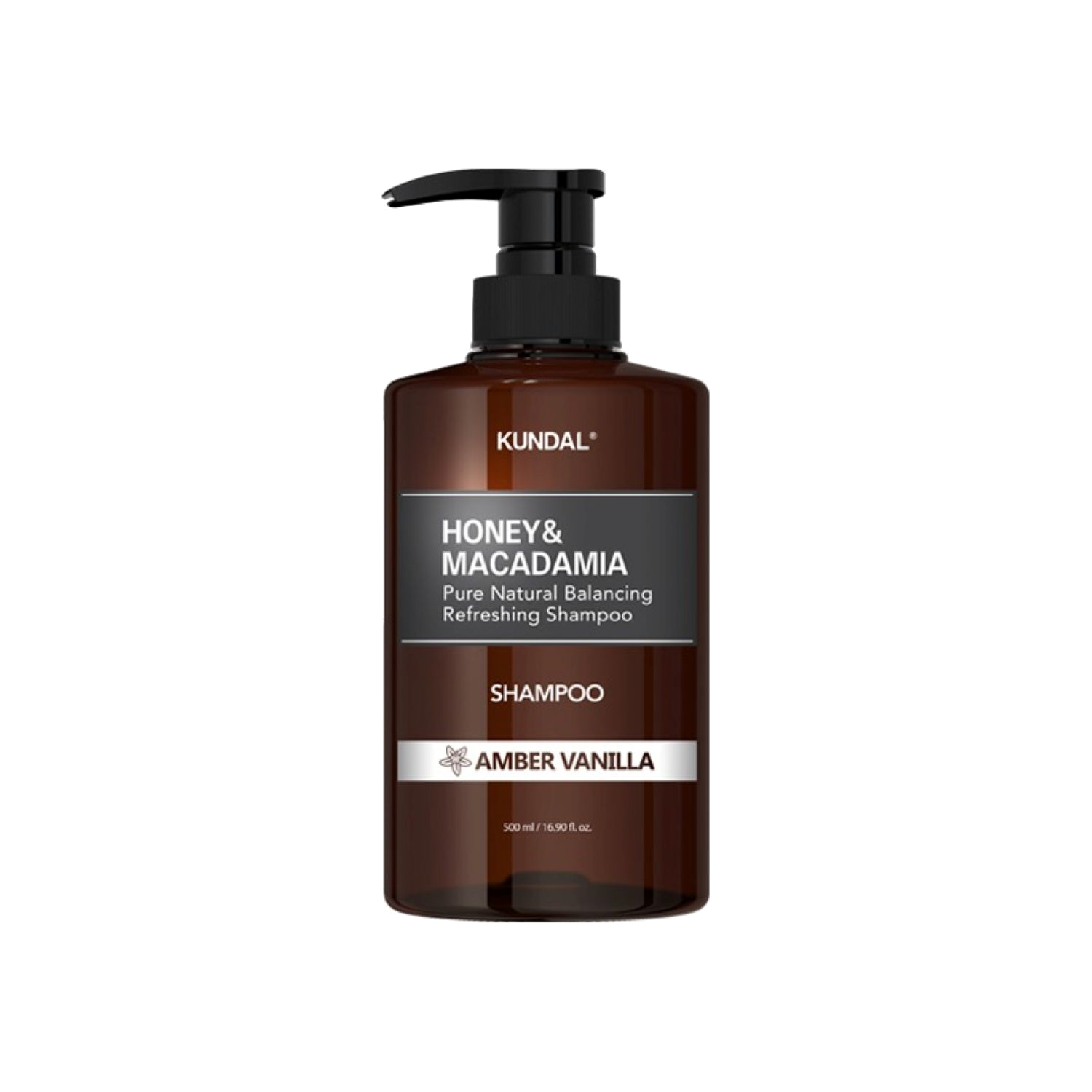 KUNDAL Hydratačný šampón Honey & Macadamia Amber Vanilla (Pure Natural Balancing Refreshing Shampoo) 500 ml
