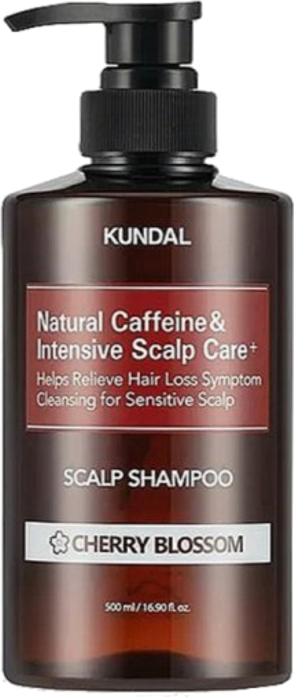 KUNDAL Šampón proti vypadávaniu vlasov s kofeínom Natural Caffeine & Intensive Scalp Care + Cherry Blossom (Scalp Shampoo) 500 ml