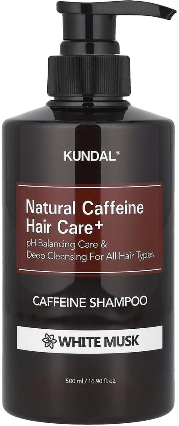 KUNDAL Šampón proti vypadávaniu vlasov s prírodným kofeínom + biele pižmo (Caffeine Shampoo) 500 ml
