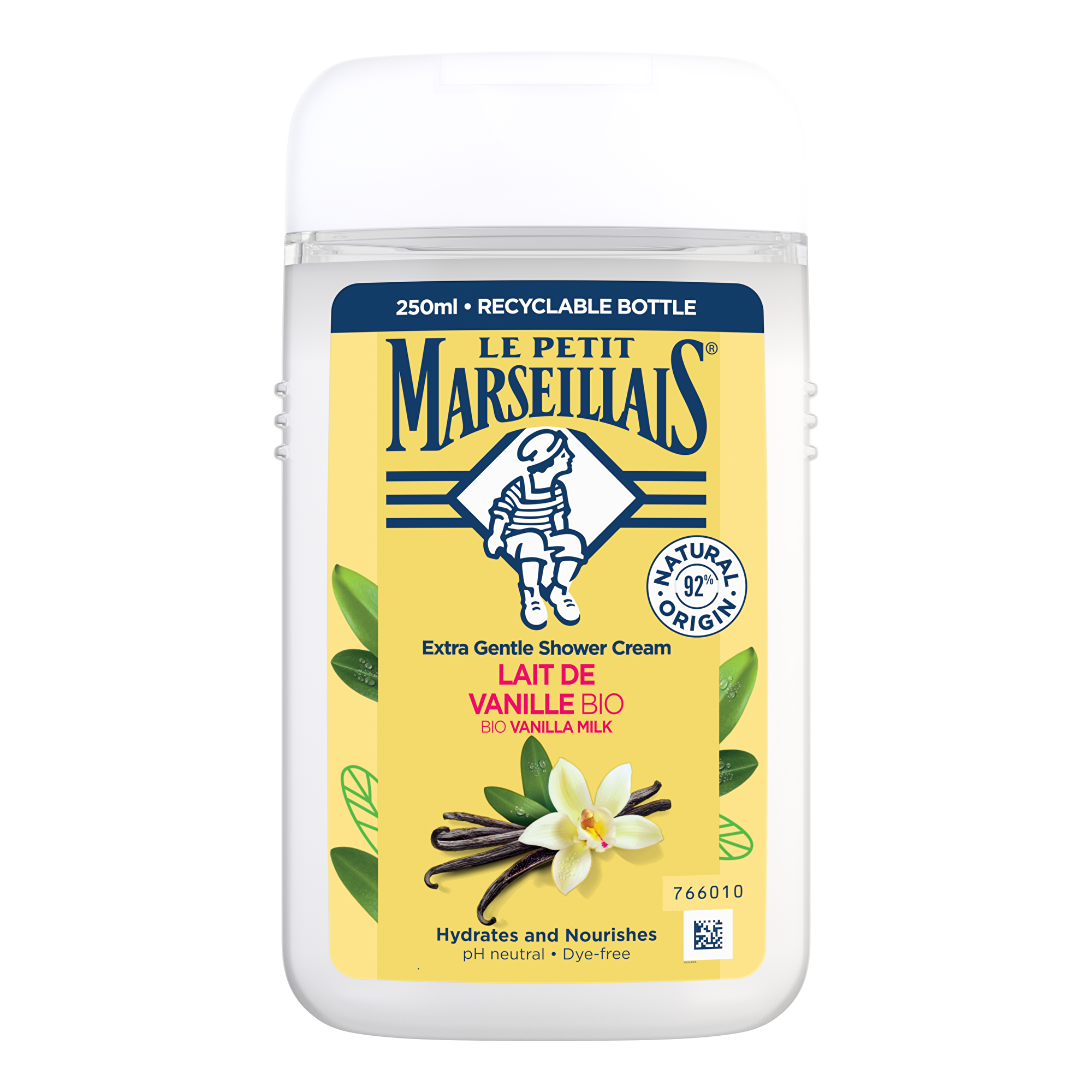 Le Petit Marseillais Krémový sprchový gel BIO Vanilla Milk Shower Cream 250 ml