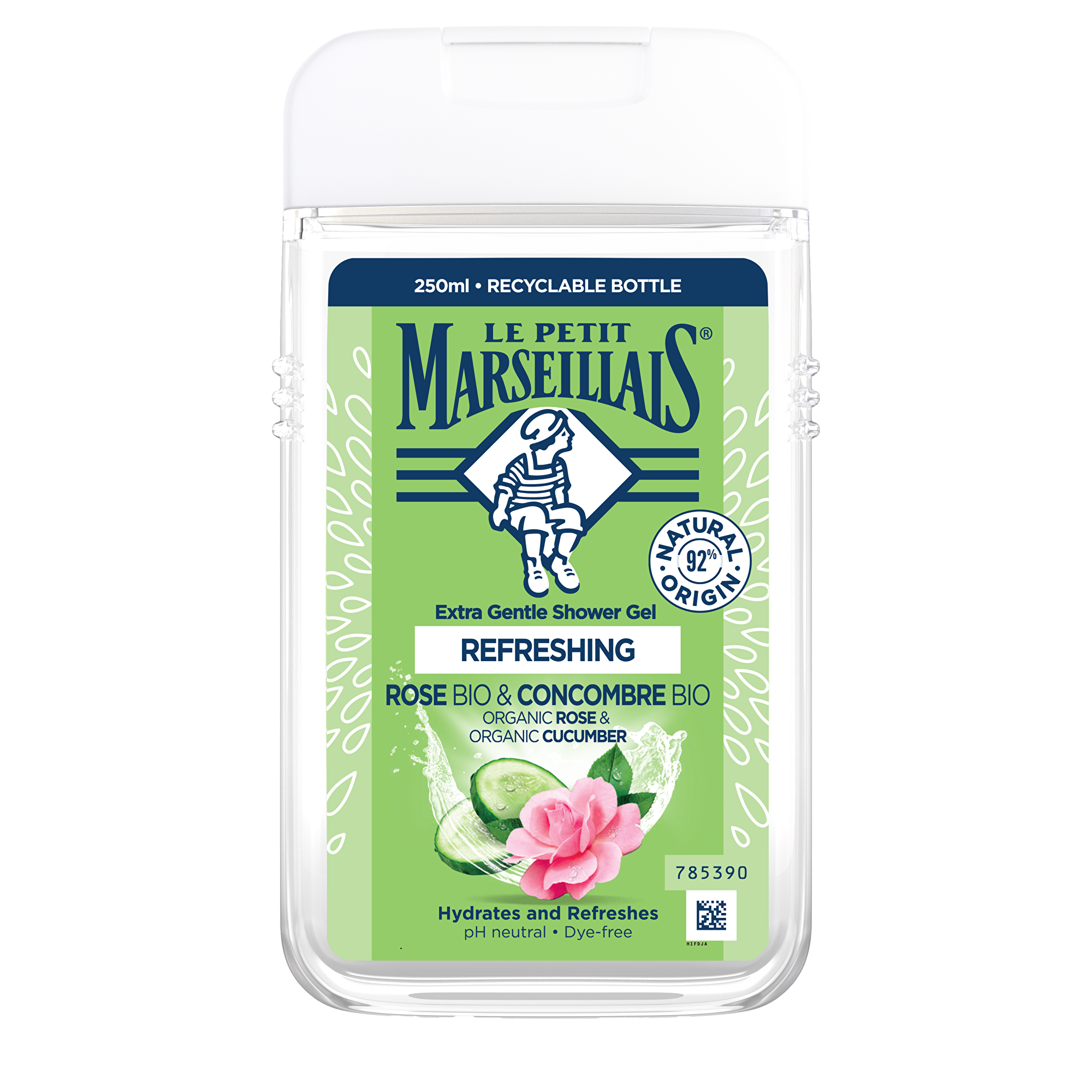 Le Petit Marseillais Sprchový gel Bio Rose &amp; Bio Cucumber Shower Gel 250 ml