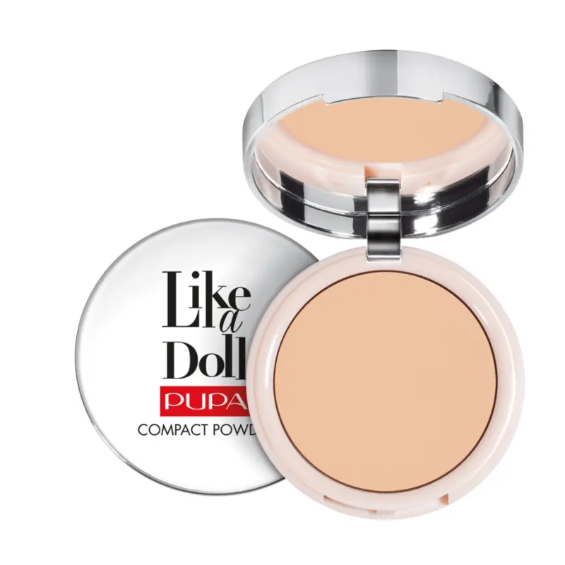 PUPA Milano Kompaktný púder Like a Doll Compact Powder 10 g 003 Natural Beige