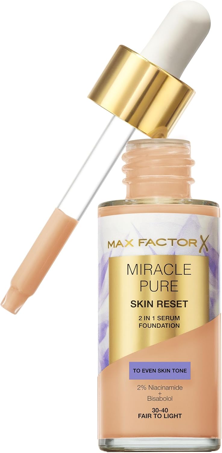 Max Factor Make-up a sérum 2v1 Miracle Pure Serum Foundation 30 ml 30-40 Fair to light