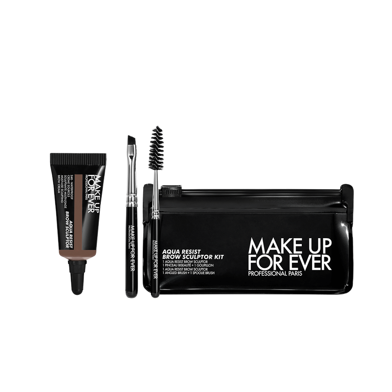 Make Up For Ever Sada pro úpravu obočí Aqua Resist Brow Sculptor Kit 30 Soft Brown