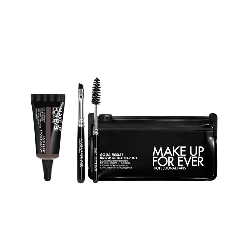 Make Up For Ever Sada pro úpravu obočí Aqua Resist Brow Sculptor Kit 40 Medium Brown