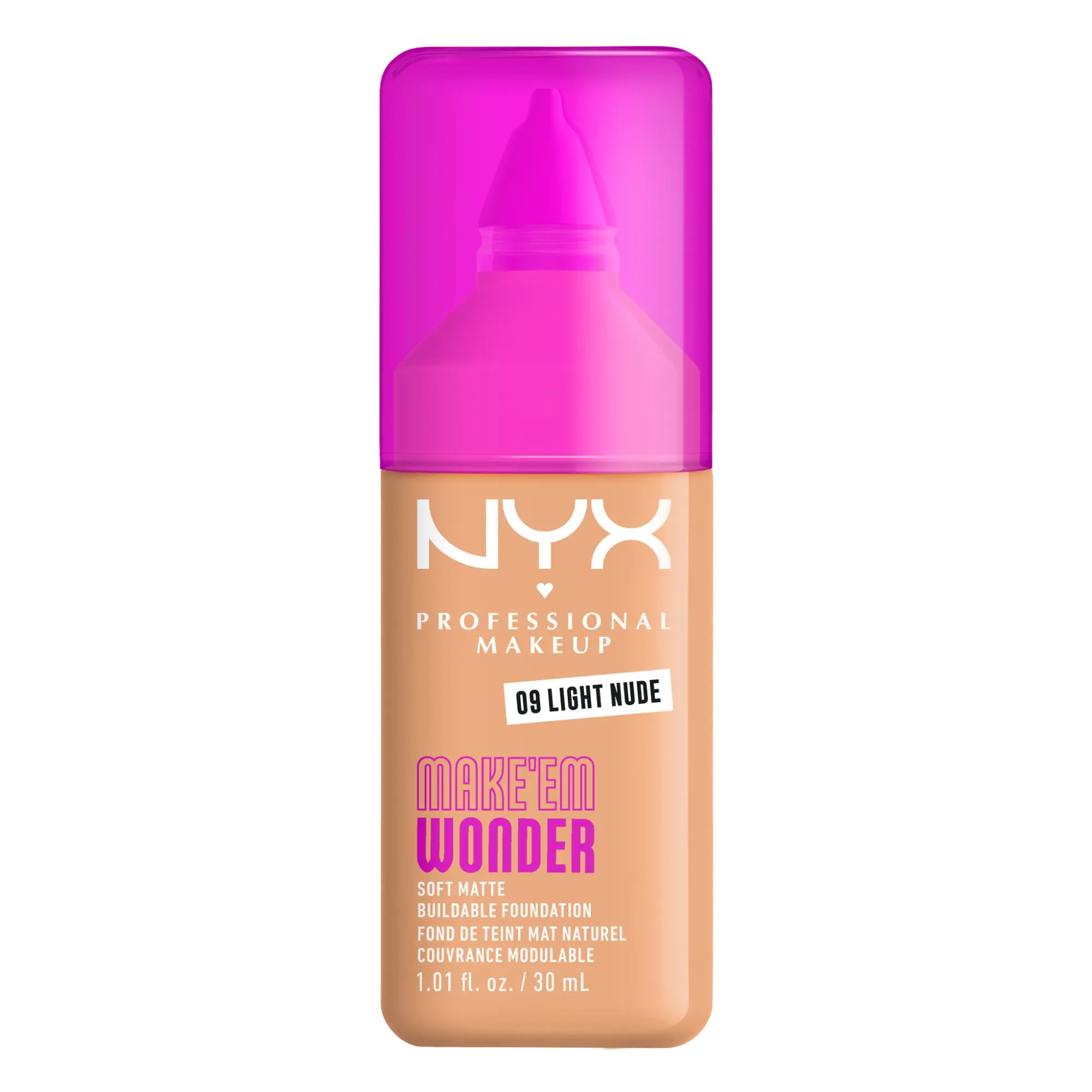 NYX Professional Makeup Fond de ten Make`EM Wonder Buildable Foundation 30 ml 09 Light Nude