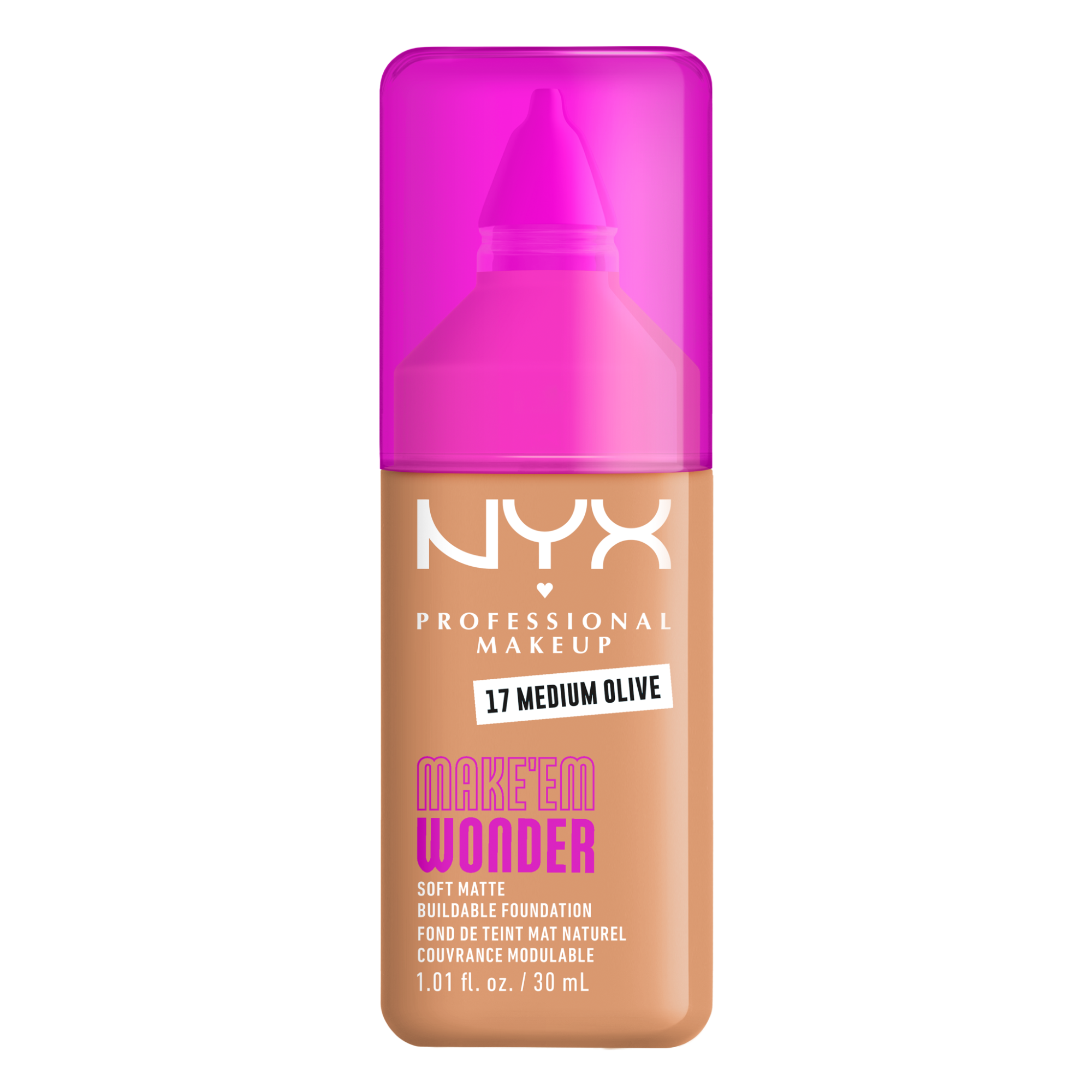 NYX Professional Makeup Fond de ten Make`EM Wonder Buildable Foundation 30 ml 17 Medium Olive