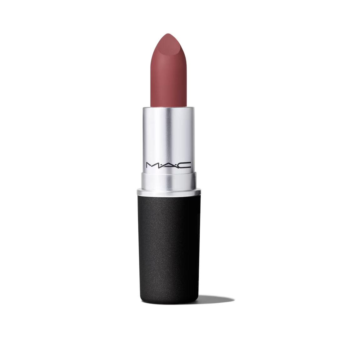 MAC Cosmetics Matná vyživujúci rúž Powder Kiss ( Lips tick ) 3 g Kinda Soar-Ta