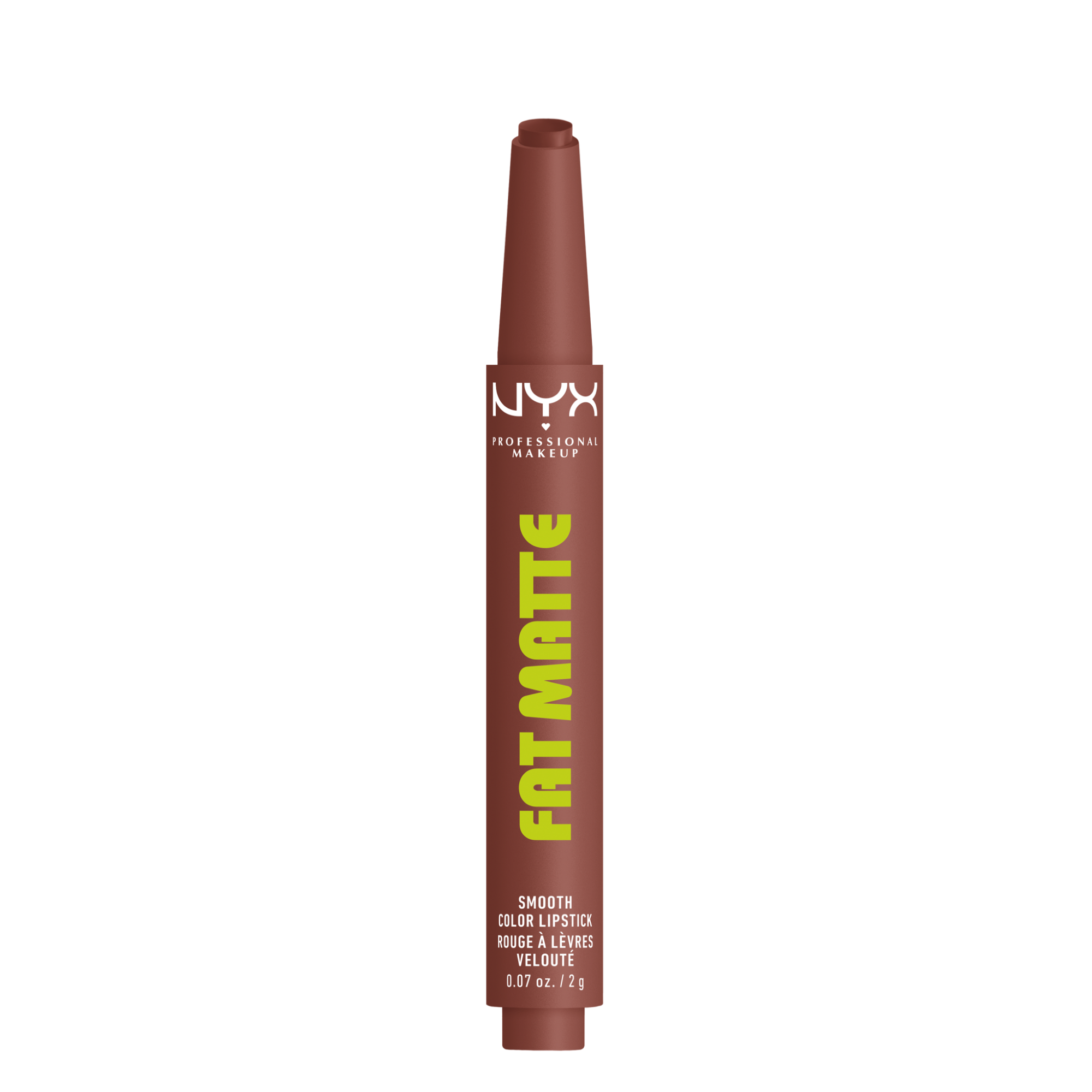 NYX Professional Makeup Balsam de buze mat Fat Matte Smooth Color Lipstick 2 g 08 Toasty Taupe