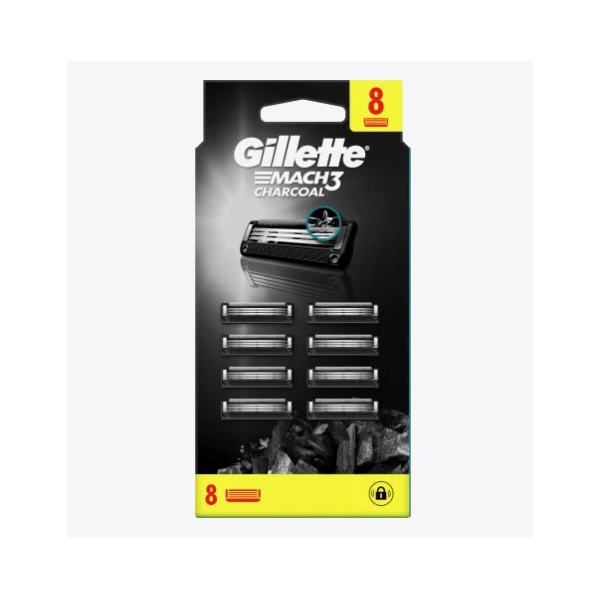 Gillette Náhradná hlavica Mach3 Charcoal 8 ks