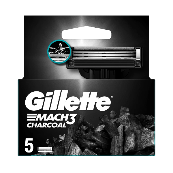 Gillette Náhradná hlavica Mach3 Charcoal 5 ks