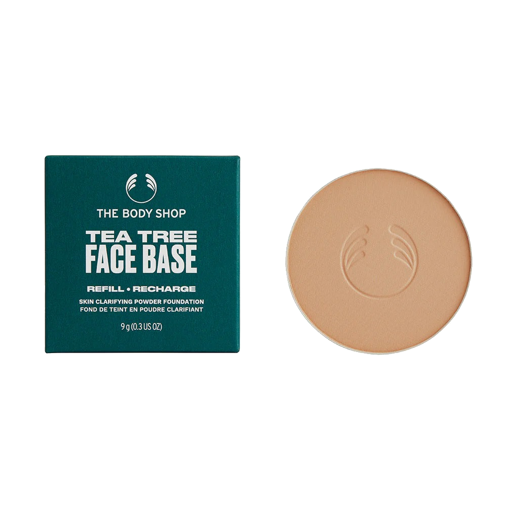 The Body Shop Náhradná náplň do kompaktného púdru Tea Tree Face Base (Skin Clarifying Powder Foundation Refill) 9 g Medium 3N