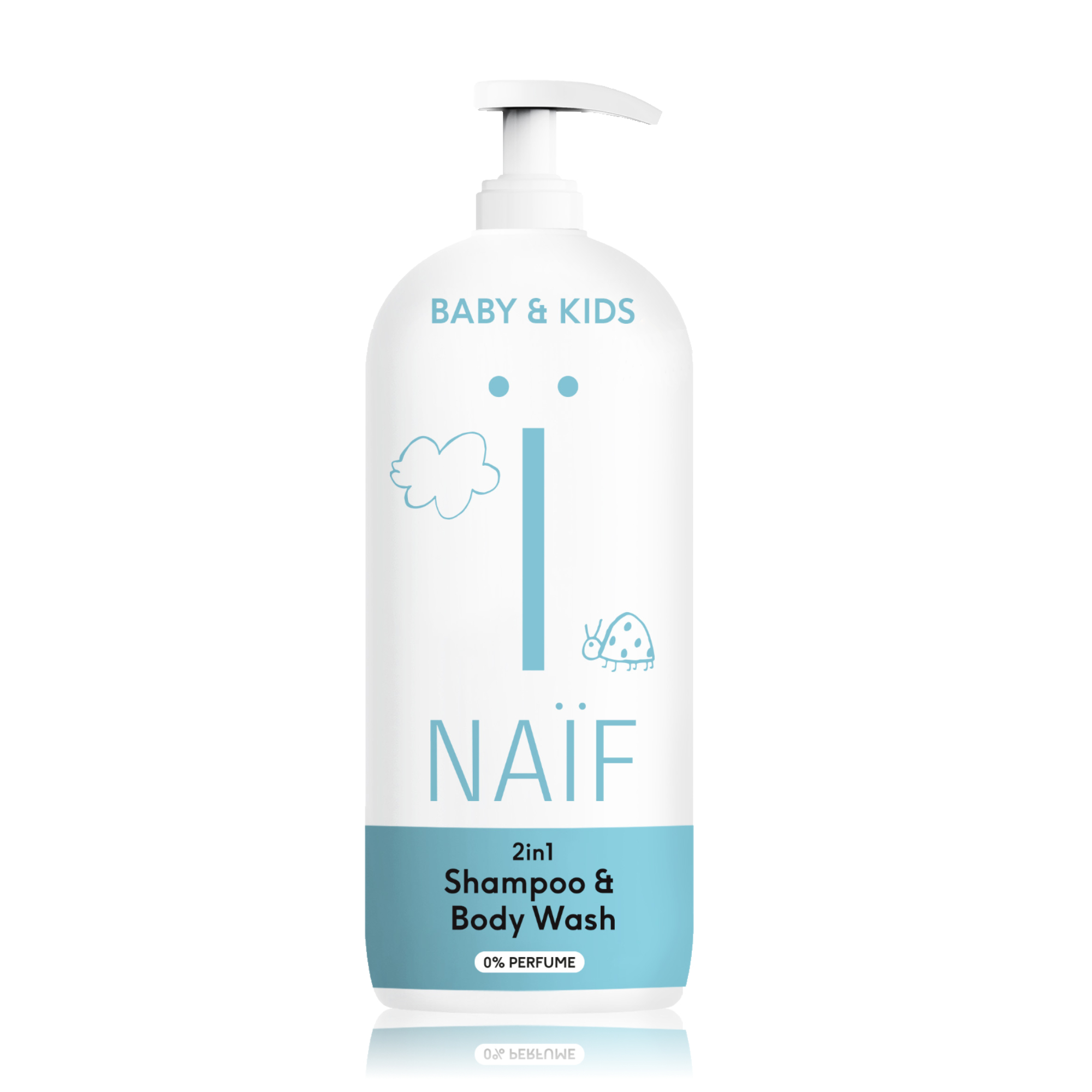 NAÏF Mycí gel a šampon 2v1 pro děti a miminka Shampoo & Body Wash 500 ml