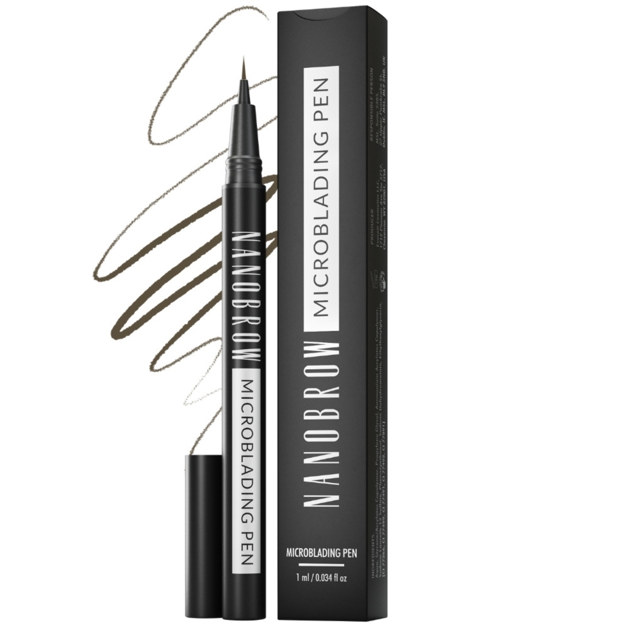 Nanobrow Fix na obočie Microblading Pen 1 ml Dark Brown