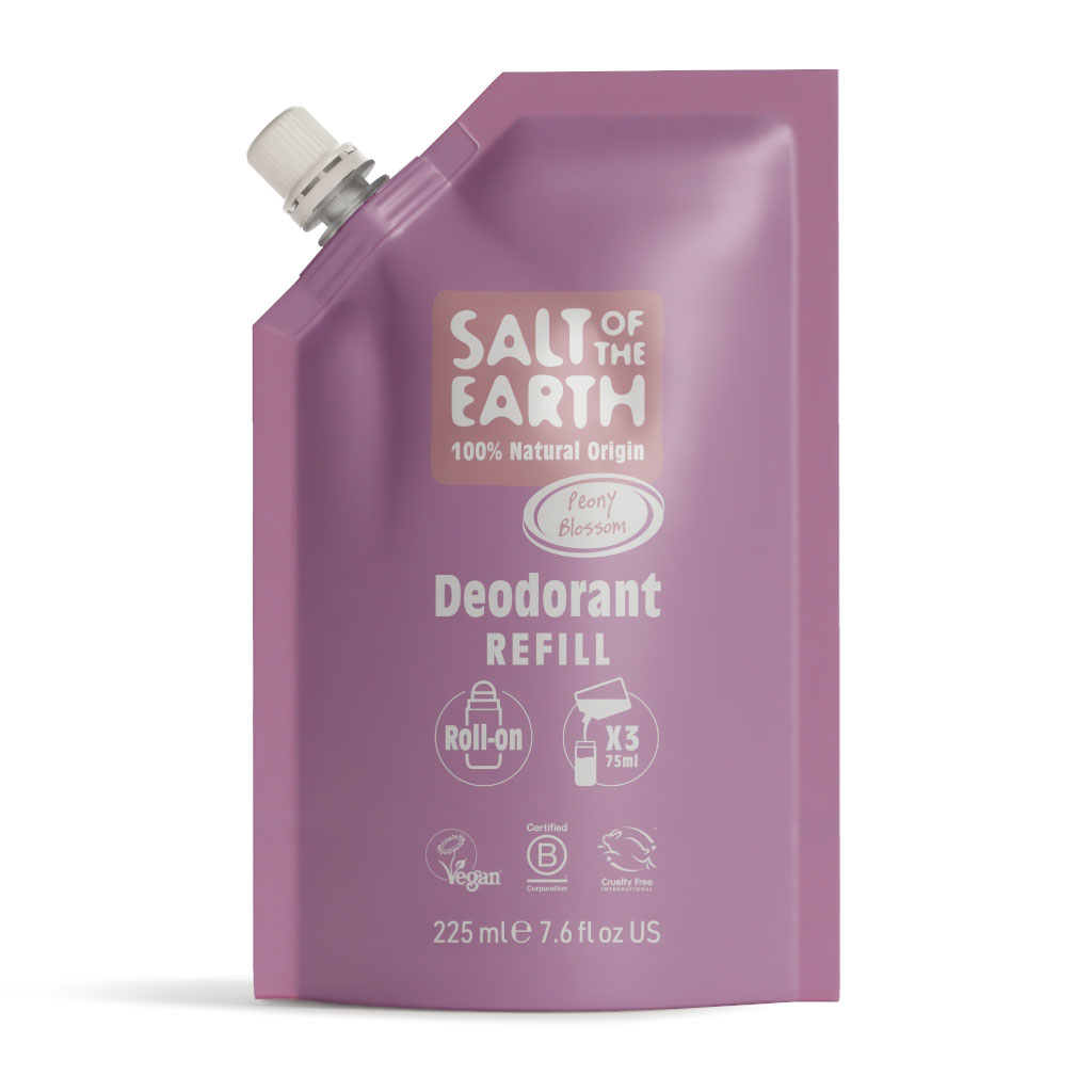 Salt Of The Earth Přírodní kuličkový deodorant Peony Blossom Deo Refill - náplň 225 ml