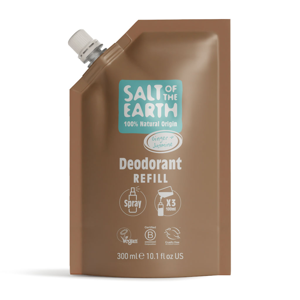Salt Of The Earth Deodorant ve spreji Ginger & Jasmine Deodorant Refill - náplň 300 ml
