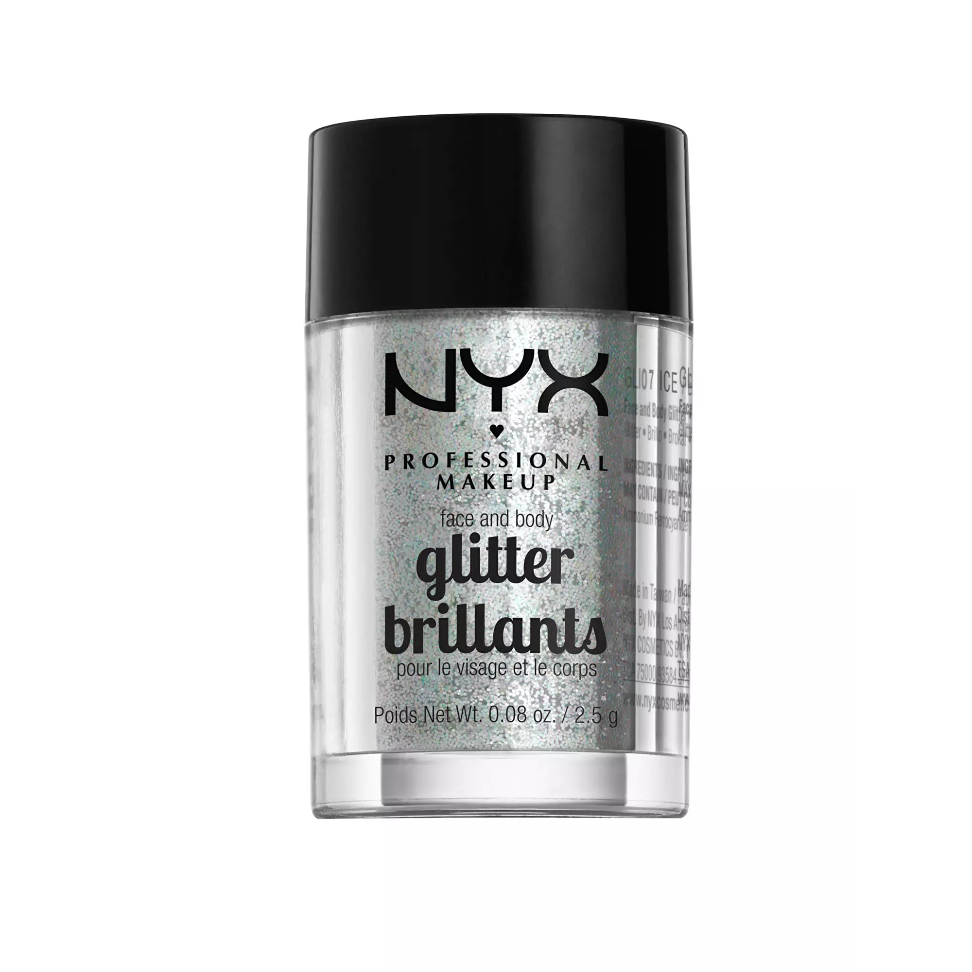 NYX Professional Makeup Sclipici pentru față și corp Face & Body Glitte 2,5 g 07 Ice