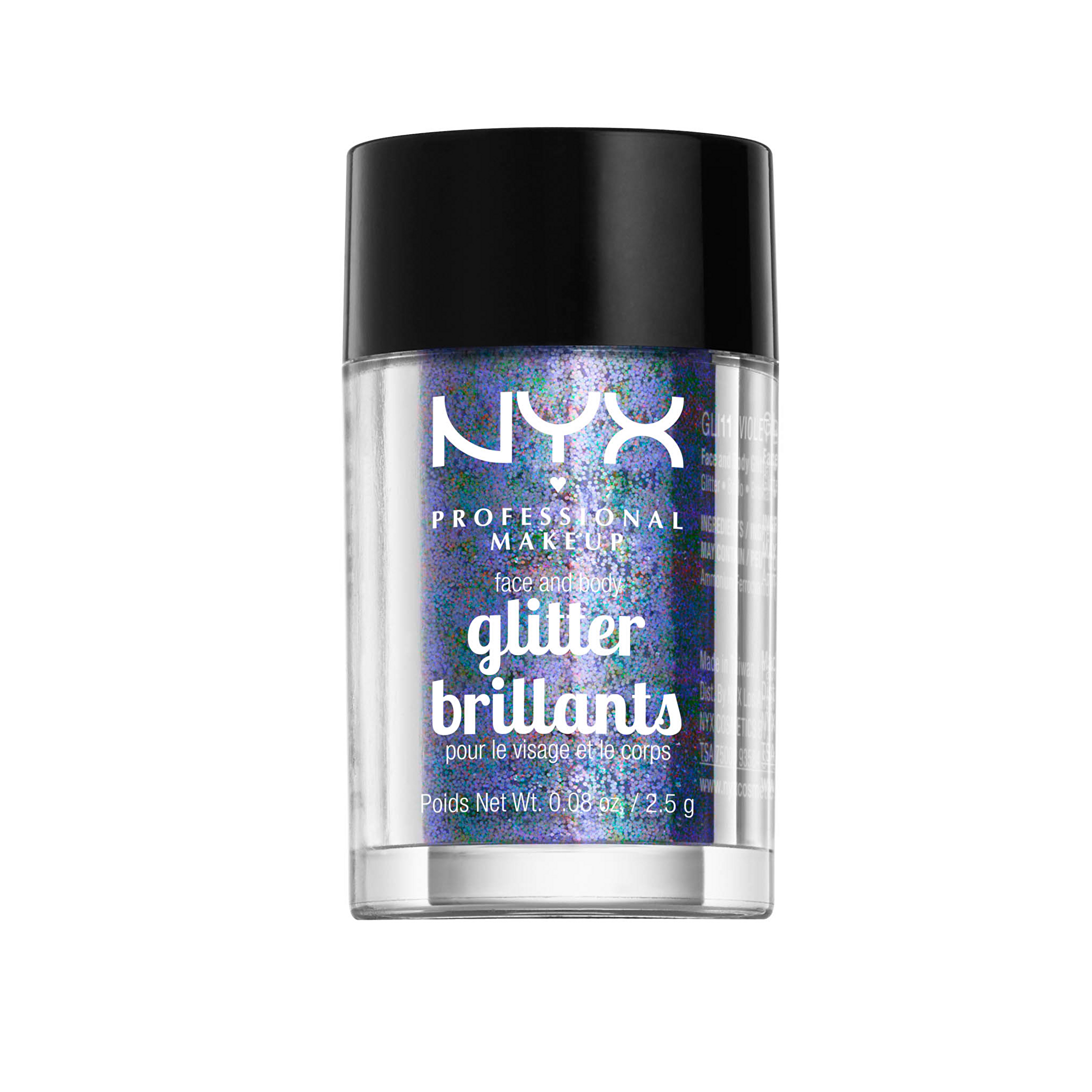 NYX Professional Makeup Sclipici pentru față și corp Face & Body Glitte 2,5 g 11 Violet