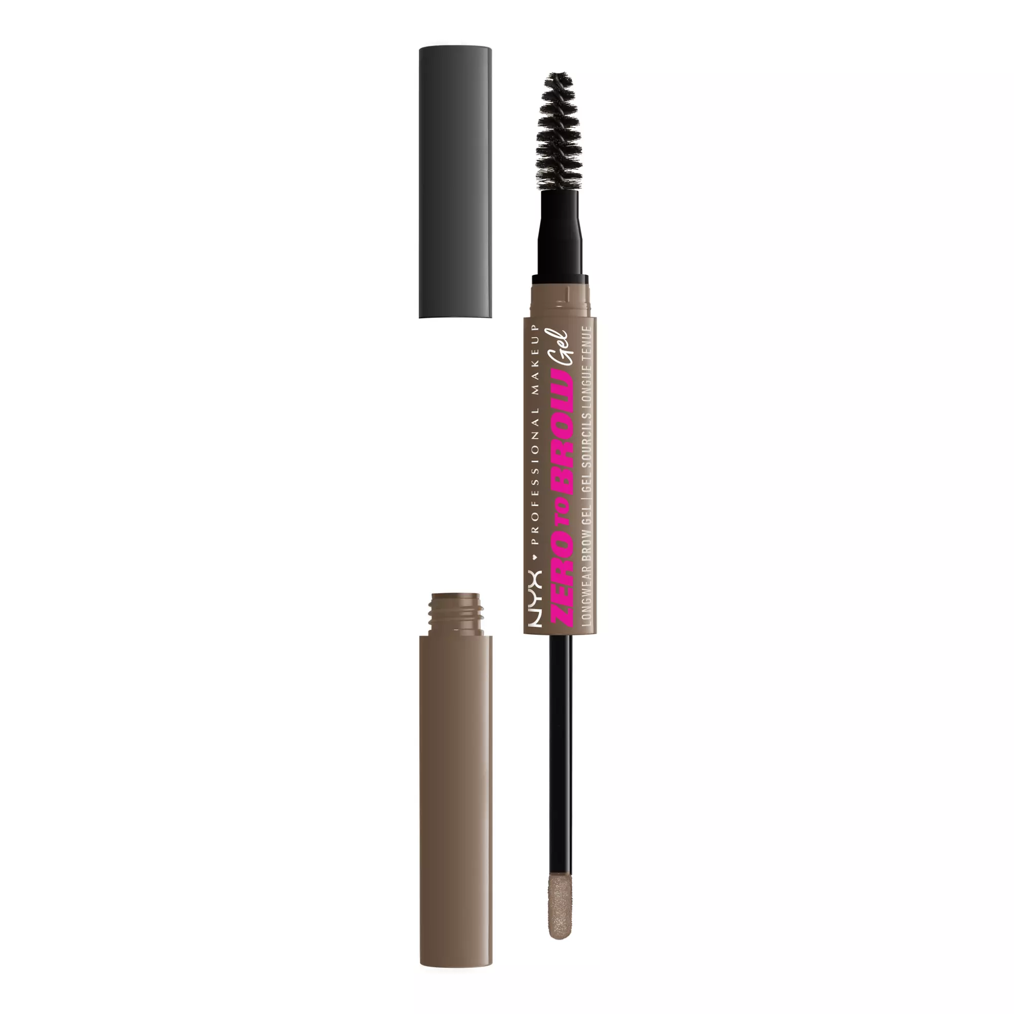 NYX Professional Makeup Gel pentru sprâncene Zero To Brow Gel 2 ml 05 Ash Brown