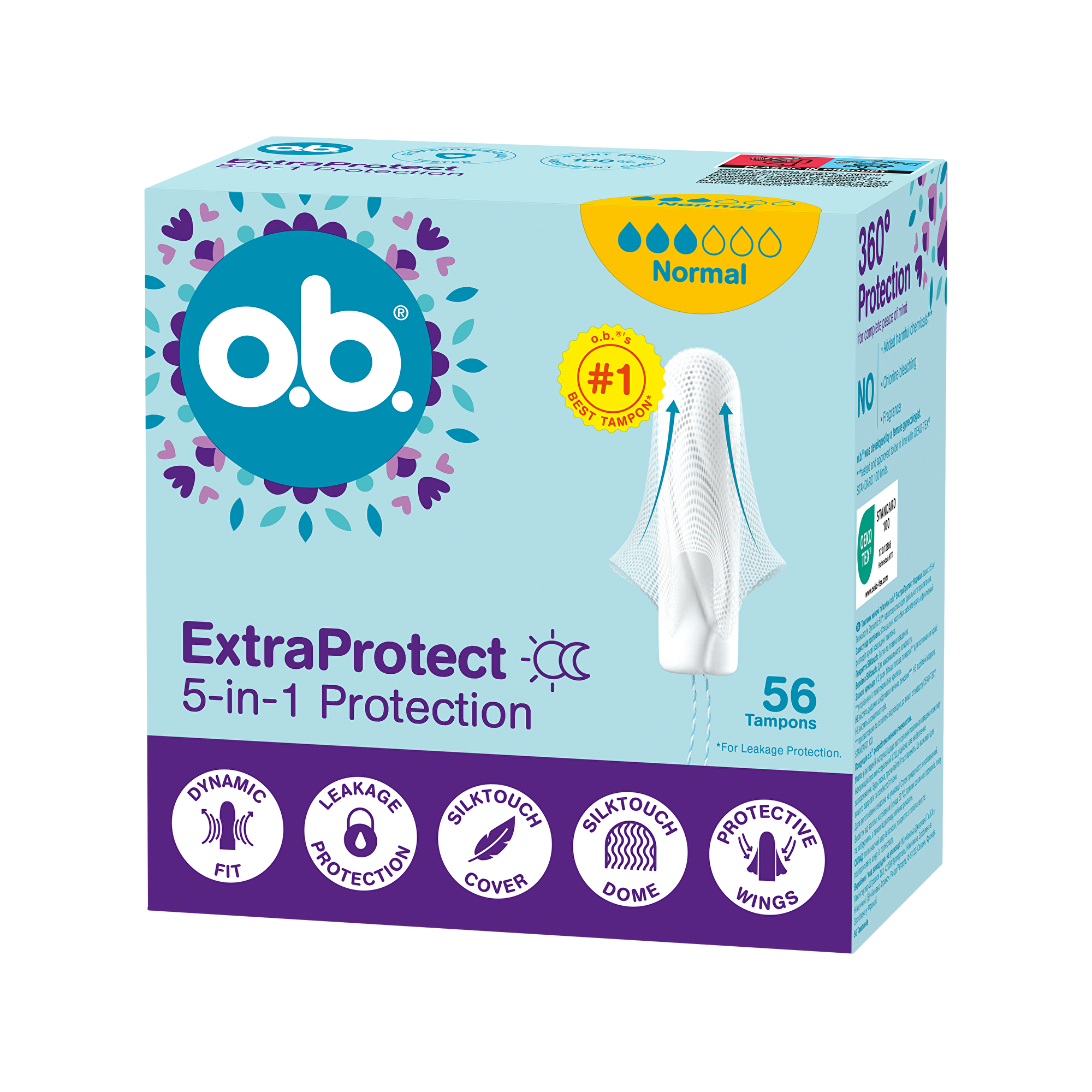 o.b. Tampóny Extra Protect Normal 56 ks