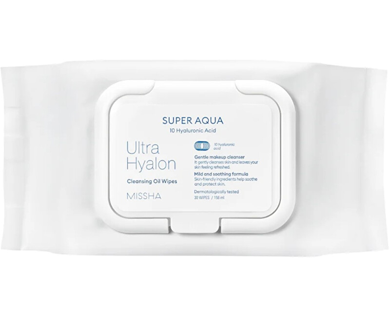 Missha Odličovací pleťové ubrousky Super Aqua Ultra Hyalon (Cleansing Oil Wipes) 30 ks