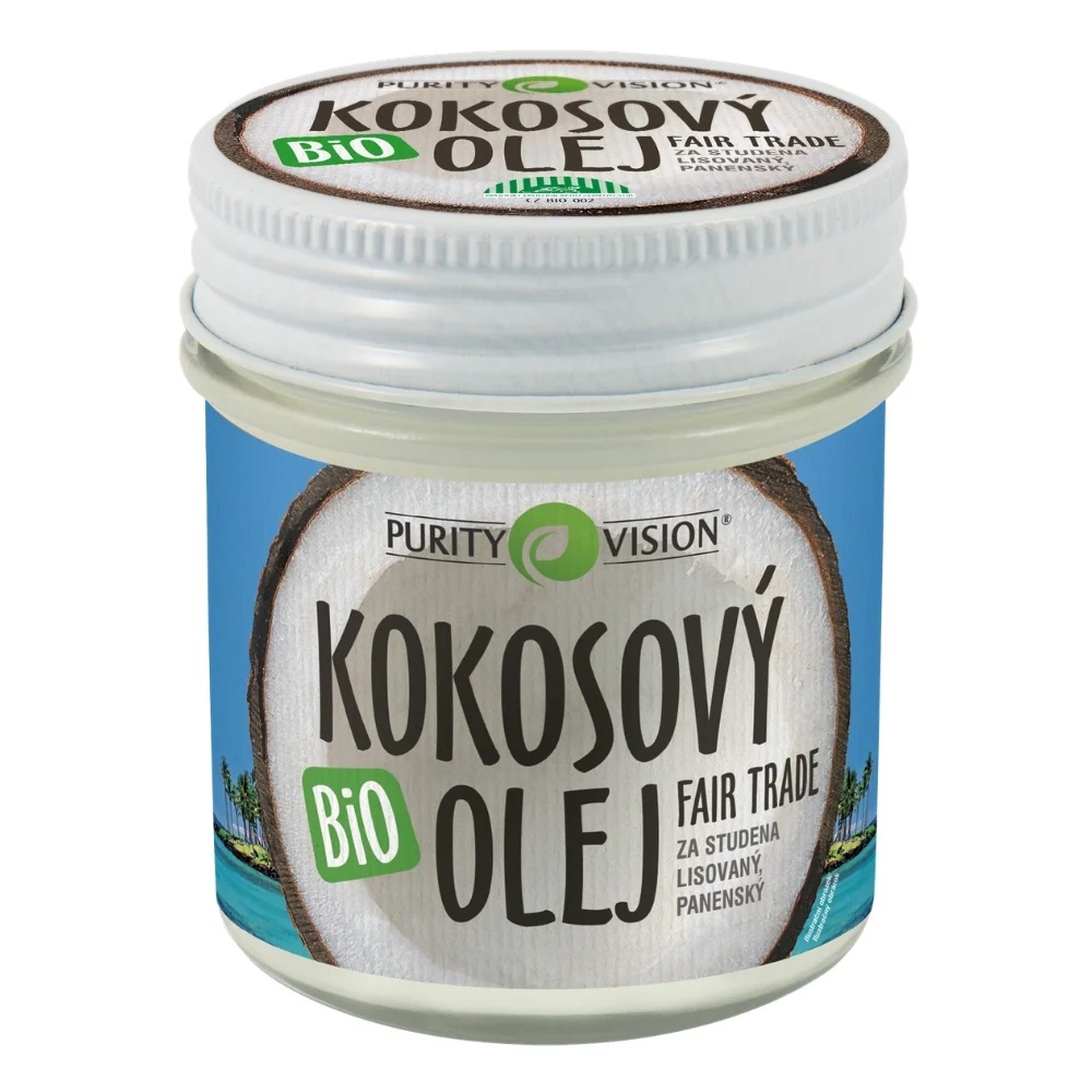 Purity Vision Panenský kokosový olej lisovaný za studena BIO 120 ml