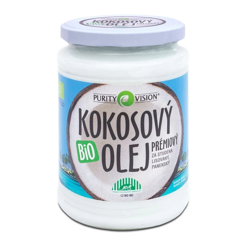 Purity Vision Panenský kokosový olej lisovaný za studena BIO 600 ml
