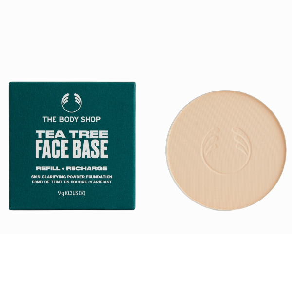 The Body Shop Náhradní náplň do kompaktního pudru Tea Tree Face Base (Skin Clarifying Powder Foundation Recharge) 9 g 2W Fair