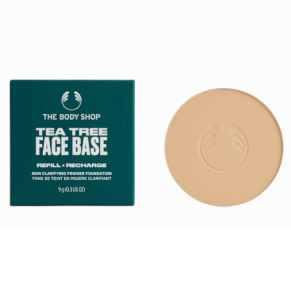 The Body Shop Náhradná náplň do kompaktného púdru Tea Tree Face Base (Skin Clarifying Powder Foundation Reffil) 9 g 2W Medium