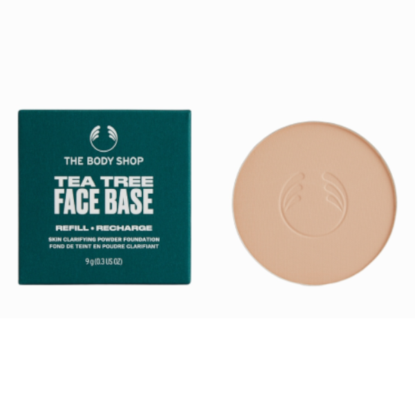 The Body Shop Náhradní náplň do kompaktního pudru Tea Tree Face Base (Skin Clarifying Powder Foundation Recharge) 9 g 1N Medium
