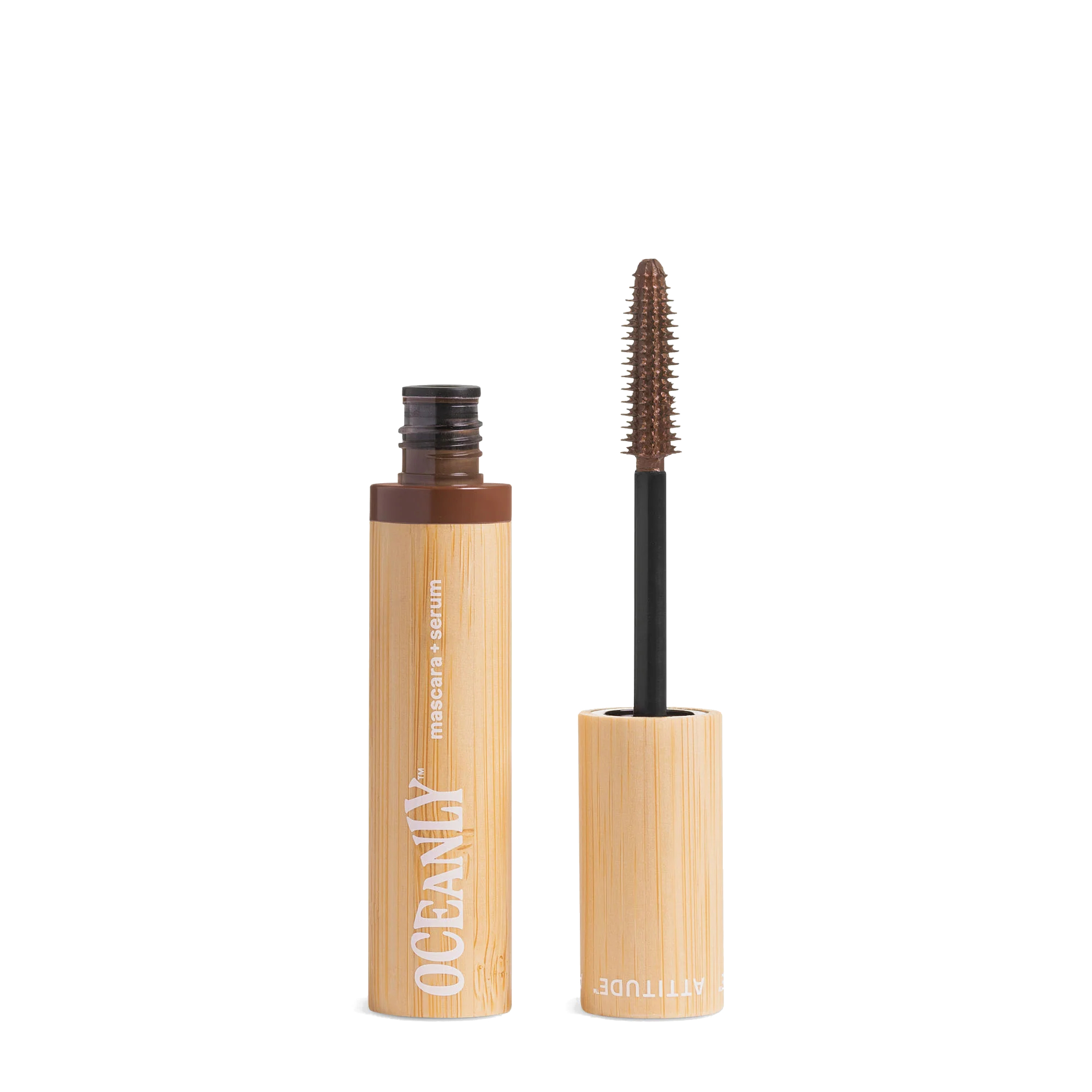 Attitude Řasenka se sérem pro výživu řas 2v1 Oceanly (Mascara + Serum) 7 g Brown