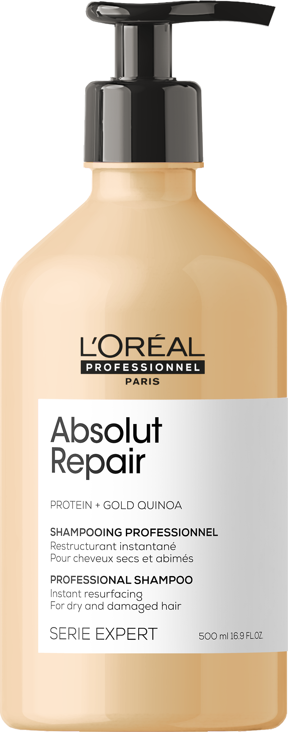 L´Oréal Professionnel Regeneračný šampón pre veľmi poškodené vlasy Serie Expert Absolut Repair Gold Quinoa + Protein (Instant Resurfacing Shampoo) 500 ml