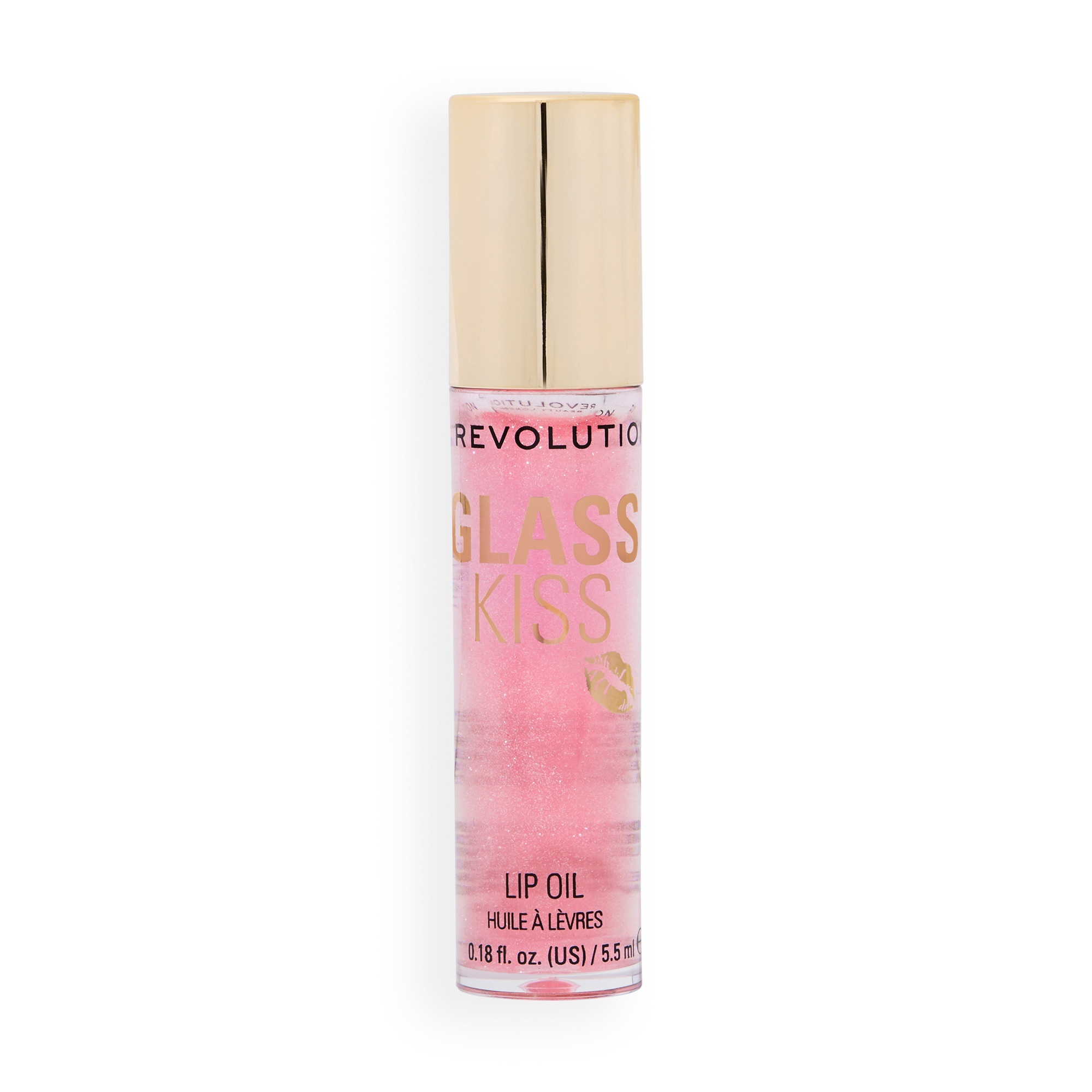 Revolution Olej na rty Glass Kiss Lip Oil 5,5 ml Fairytale Peach Shimmer