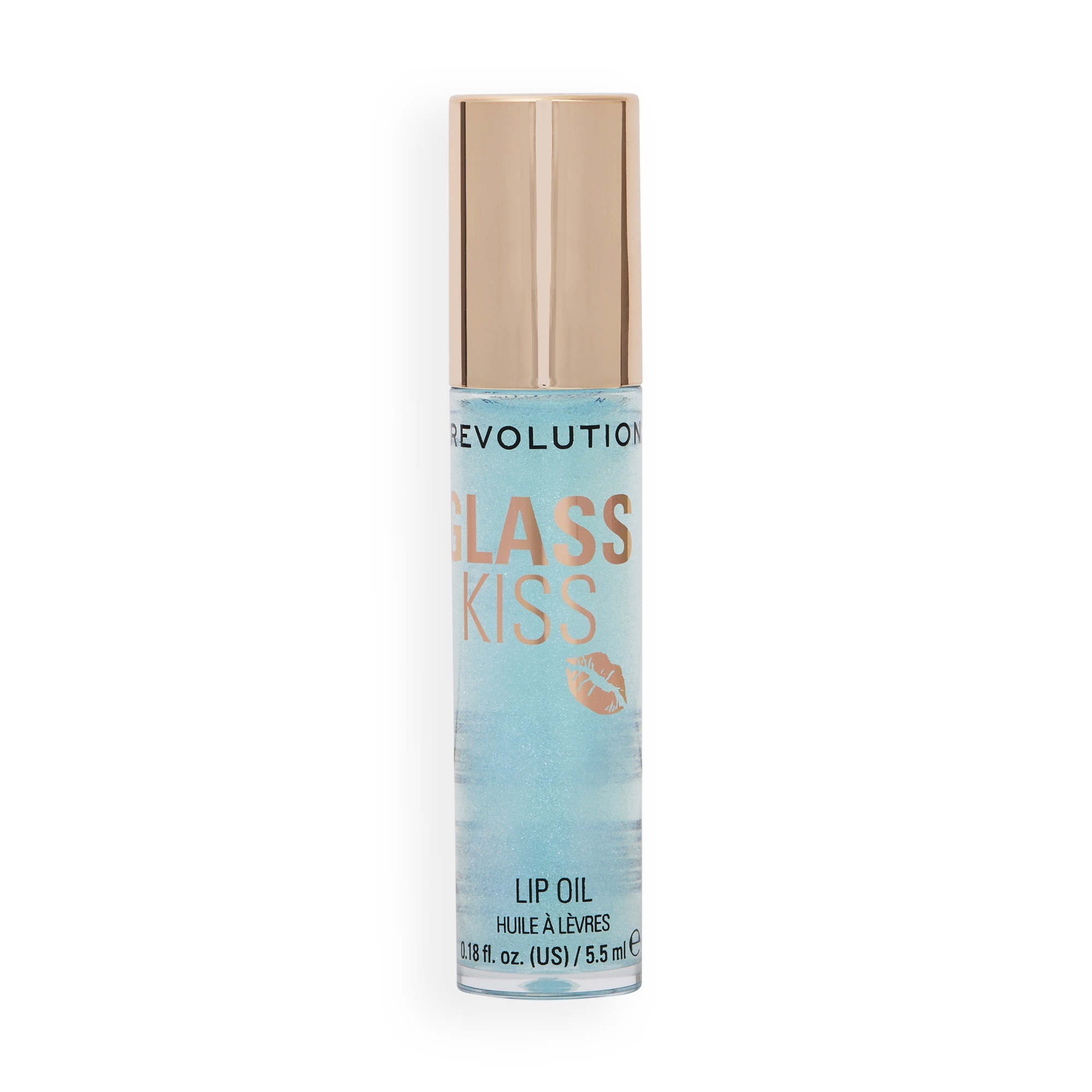Revolution Olej na rty Glass Kiss Lip Oil 5,5 ml Mermaid Blue Shimmer